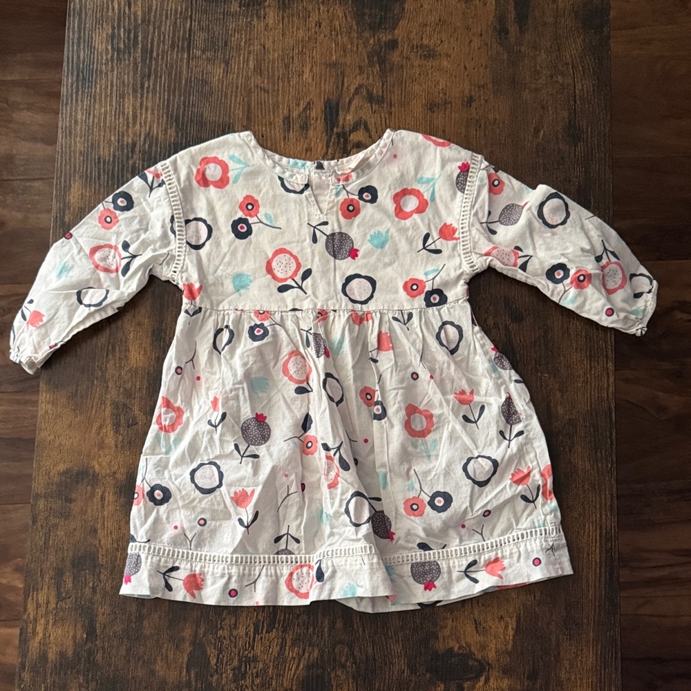 Country Road Floral Print Dress in Red and Blue